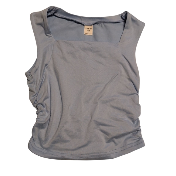 Blue Floral and Solid Tops Set - Picture 3 of 3